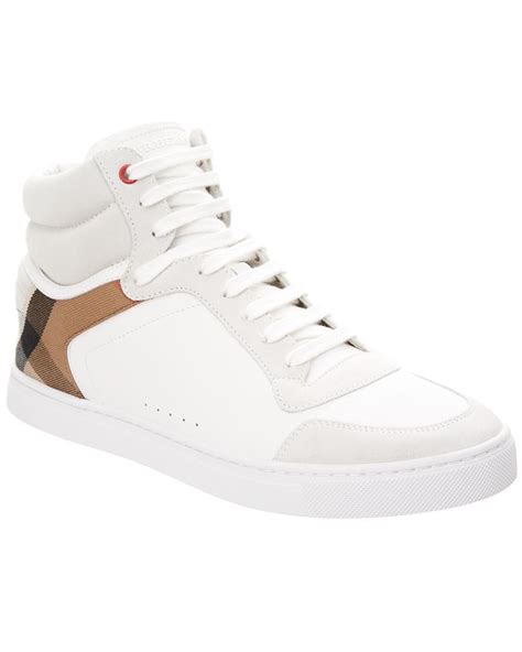 burberry white sneakers men|burberry high top sneakers men's.